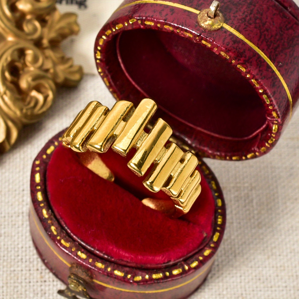 ZEADEAR Geometric Open Ring Golden Hip Hop Style Unisex Jewelry